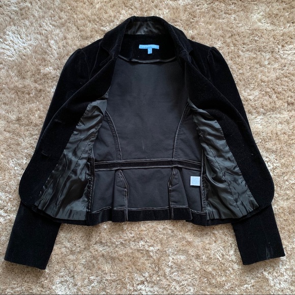 Small Black Cropped Smart Set Blazer Jacket - Picture 4 of 5